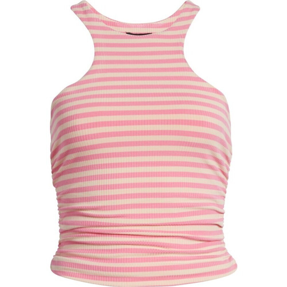 AFRM Ruskin Ribbed Racerback Sleeveless Tank In Pink Plus Size 3X - Picture 4 of 8
